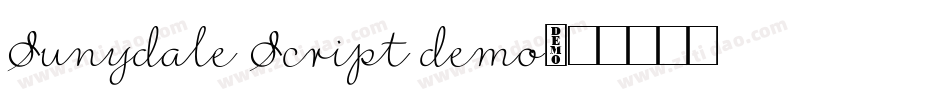 Sunydale Script demo字体转换